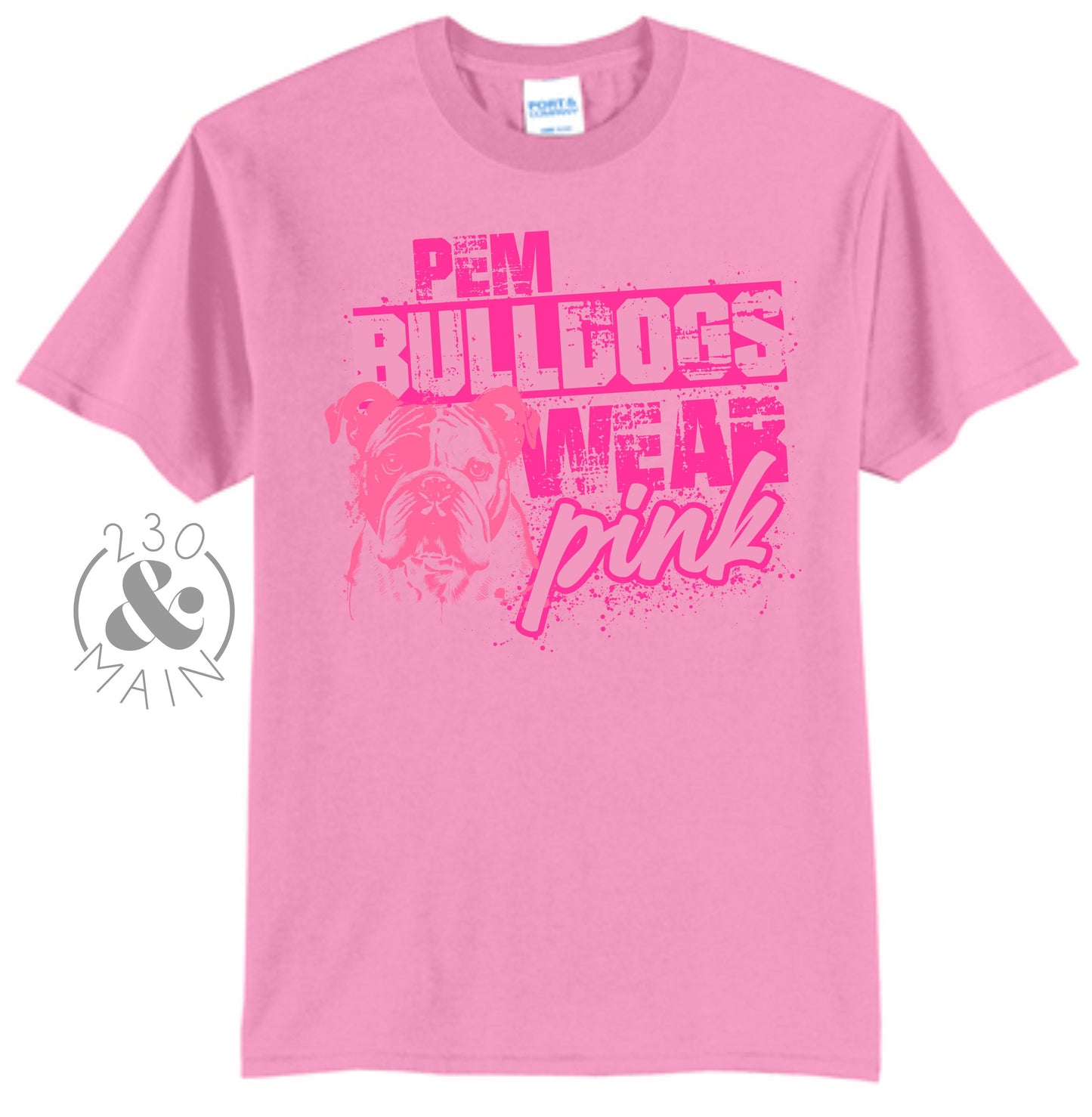 PEM Cheer Bulldogs Wear Pink