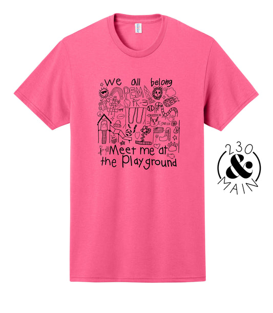 Meet Me At The Playground - Neon Pink