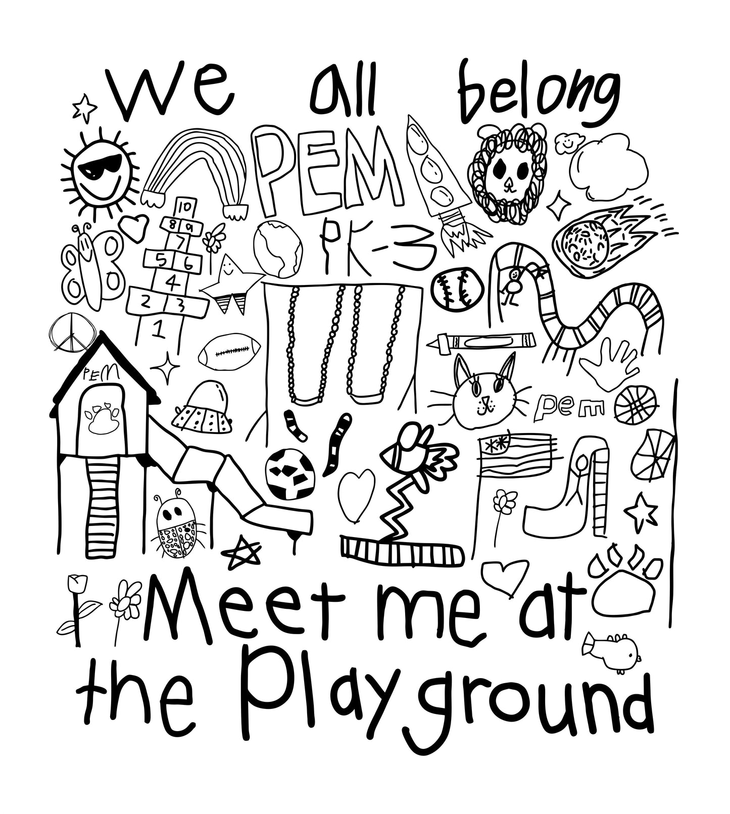 Meet Me At The Playground - Neon Pink