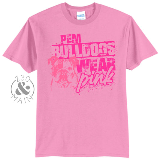 PEM Cheer Bulldogs Wear Pink